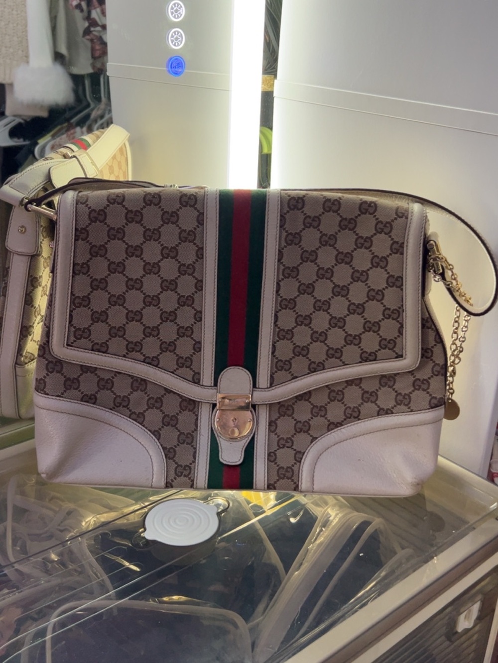 GG Canvas Treasure Flap bag
